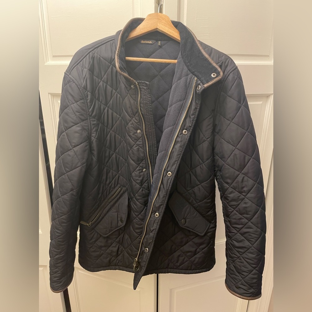 Barbour Navy Powell Quilted Jacket Extra Large